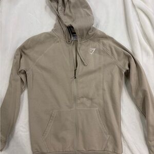Gymshark Beige Zip-Up Hoodie